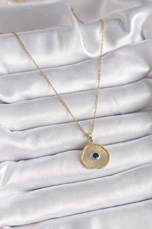 Gold Renk Topçuk Detay Çiçek Küpe - EBJ241123W28281