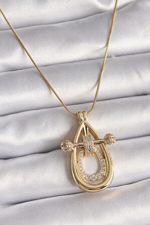 Gold Renk Yansımalı Küpe - EBJ241123W28284