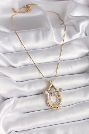 Gold Renk Yansımalı Küpe - EBJ241123W28284