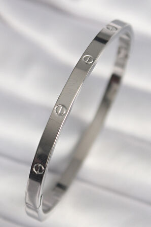 Gümüş Renk Cartier Model Kadın Bileklik - EBJ250301W31297