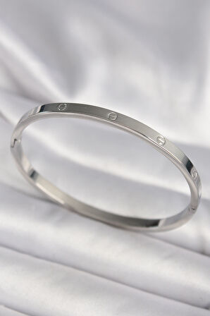 Gümüş Renk Cartier Model Kadın Bileklik - EBJ250301W31297