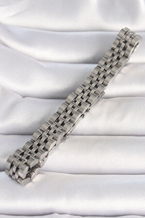 Gümüş Renk Zincir Model Erkek Bileklik - EBJ250412W32627