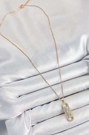  Zirkon Taşlı Messika Model Gold Renk Kadın Kolye - EBJ250711W36512