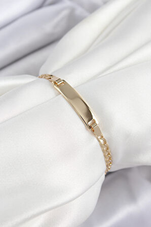 Pirinç Dikdörtgen Model Gold Renk Xuping Bebek Künyesi - EBJ250726W36638