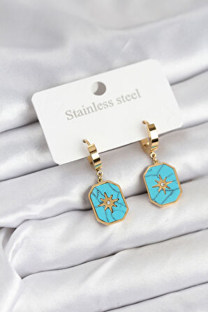 Gold Renk Kutup Yıldızı Model Kadın Küpe - EBJ250920W37905