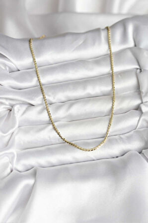 14K Gold Renk Kaplama Ezme Zincir Model CM Kadın Kolye - EBJ251201W38691