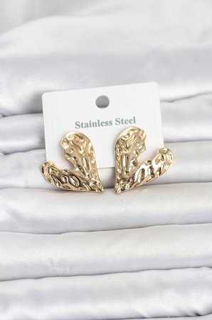 Gold Renk Kalp Model Kadın Küpe - EBJ260516W42213