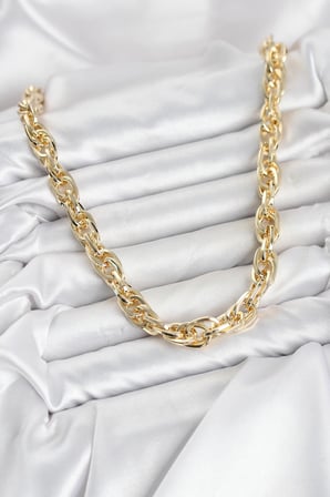CM Kalın Burgu Model Gold Renk 60 cm Kadın Kolye - EBJ260701W44188