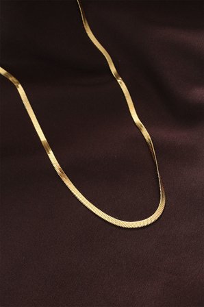 Çelik Altın Renk 60 cm İtalyan Zincir Kolye - EBJ260808W46185