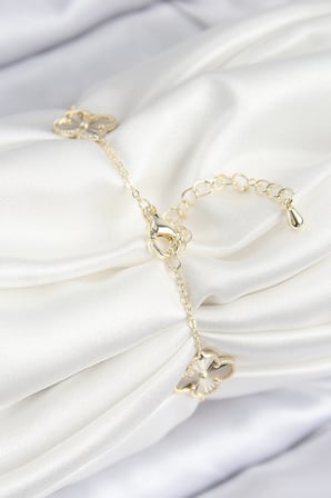 VIP Pirinç Yonca Model Gold Renk Kadın Bileklik - EBJ260926W47018