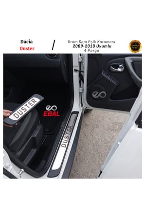 Dacia Duster Krom Kapı Eşik Koruması 2009-2018 4 Parça