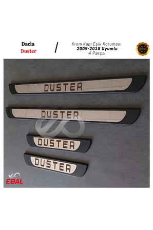 Dacia Duster Krom Kapı Eşik Koruması 2009-2018 4 Parça