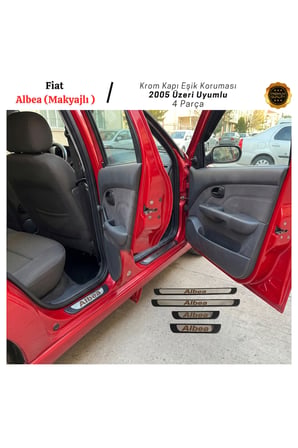 Fiat Albea Makyajlı Krom Kapı Eşik Koruması 2005 Üzeri 4 Parça