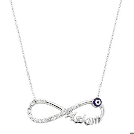 Ebuz Gümüş Aşkım Sonsuzluk Kadın Kolye