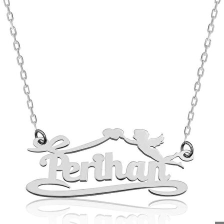 Ebuz Gümüş Kişiye Özel İsimli Eros Aşk Oku Kolye