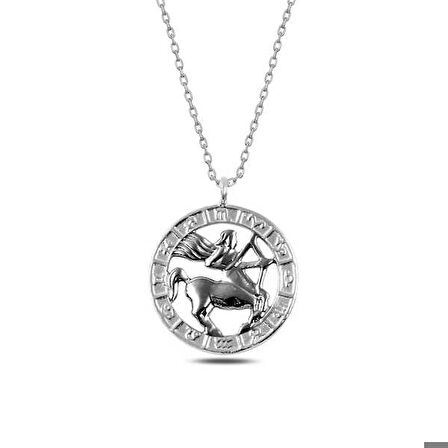 Ebuz Gümüş Yay Burcu Kolye