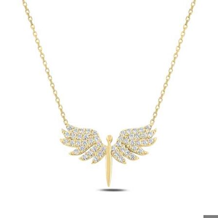 Ebuz Gümüş Gold Mikail Meleği Kadın Kolye