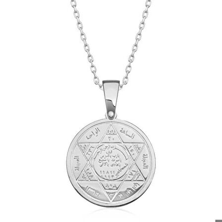 Ebuz ​Gümüş Süleyman Mührü Kolye