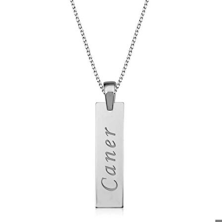 Ebuz Gümüş Kişiye Özel Çubuk Kolye