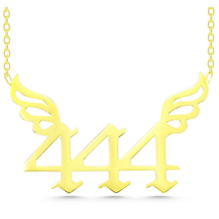 Ebuz Gümüş Gold 444 Melek Sayısı Kadın Kolye