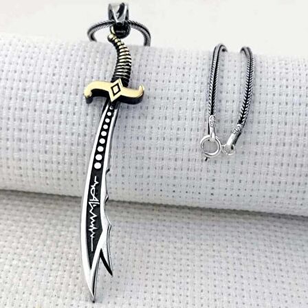 Ebuz Gümüş Hz. Ali Zülfikar Kılıcı Kolye