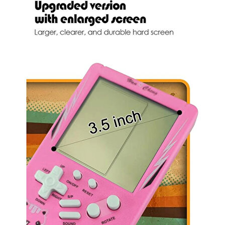 Ozmik Tuğla Oyun Konsolu 23 Bulmaca Oyunu Dahili, 3.5 inç LCD Mini Taşınabilir Atari