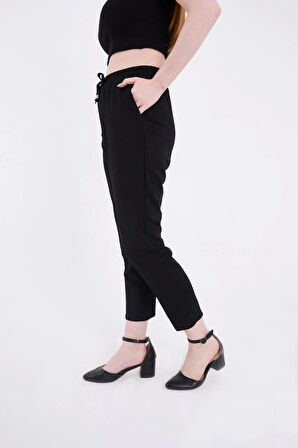 Ebedi Tam Kalıp Basic Eşofman Pantolon - Siyah