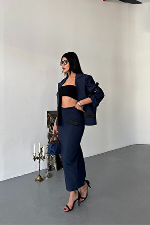 Ebedi CROP CEKET - ETEK TAKIM - Lacivert