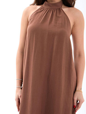 Ebedi 7145 ELBİSE-KAHVE