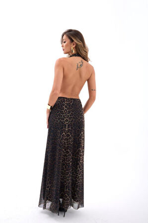 Ebedi 7472 ELBİSE-LEOPAR