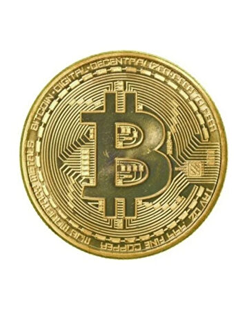 Bitcoin Hatıra Parası – Altın Renk Metal Koleksiyon Parası – Kripto Para Temalı Dekoratif Coin