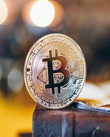 Bitcoin Hatıra Parası – Altın Renk Metal Koleksiyon Parası – Kripto Para Temalı Dekoratif Coin