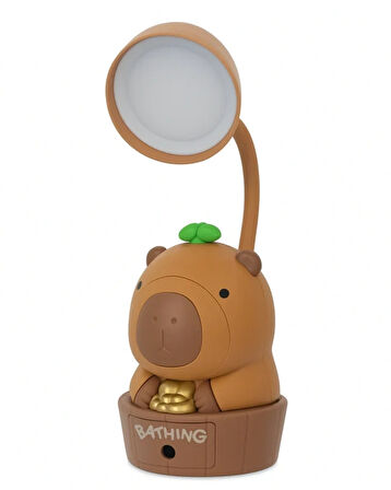 Sevimli Ayı Figürlü LED Masa Lambası – USB Şarjlı Esnek Boyunlu Gece Lambası – Çocuk Odası ve Çalışma Masası Işığı