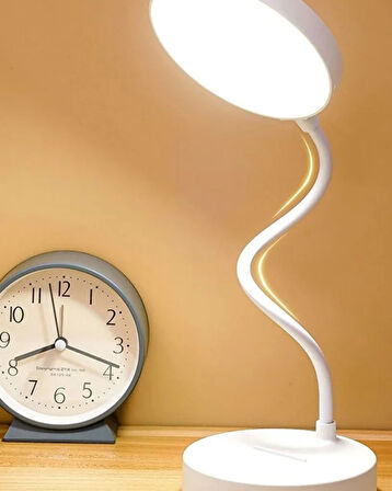 USB Şarjlı Dokunmatik LED Masa Lambası – Esnek Boyunlu, Göz Yormayan Gece Lambası ve Çalışma Işığı