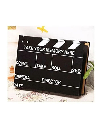 Dekoratif Film Klaketi | Sinema Konsept Fotoğraf Çerçevesi ve Anı Defteri – Take Your Memory Here Tasarım