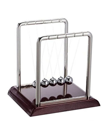 Newton Salıncağı Denge Küresi | Masaüstü Stres Giderici Dekoratif Fizik Oyuncağı | Ofis ve Ev İçin