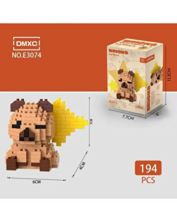 Mini Blok Oyuncak – Sevimli Hayvan Figürü Micro Puzzle Seti – 3D Mini Yapı Bloğu 