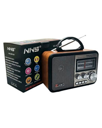 Retro Taşınabilir Radyo FM/AM/SW – Bluetooth Destekli USB/TF Mp3 Çalar | Şarjlı El Taşıma Kollu Radyo