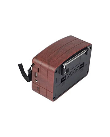 Retro Şarjlı Radyo NS-3380BT – FM/AM/SW Çoklu Frekans – Bluetooth USB/TF Kart MP3 Çalar – Ahşap Görünümlü Taşınabilir Radyo