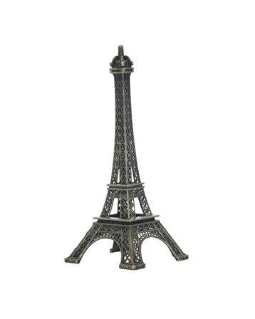 Metal Eyfel Kulesi Biblosu 15 cm – Paris Temalı Dekoratif Masa Üstü Süs Eşyası