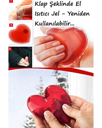 Kalp Şeklinde Yeniden Kullanılabilir El Isıtıcı Jel – Anında Isı Veren Cep Isıtıcı