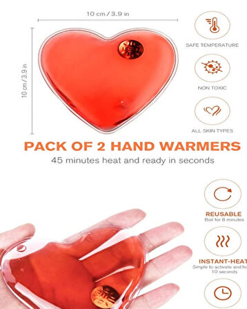 Kalp Şeklinde Yeniden Kullanılabilir El Isıtıcı Jel – Anında Isı Veren Cep Isıtıcı