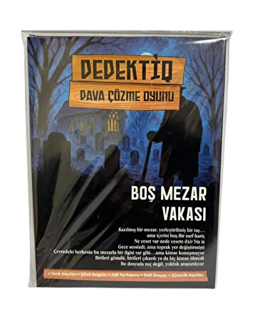 Dedektif Dava Çözme Oyunu – Boş Mezar Vakası | Gizem ve Soruşturma Temalı Strateji Masa Oyunu