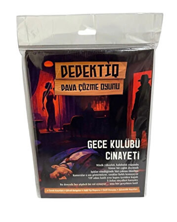 Dedektif Dava Çözme Oyunu – Gece Kulübü Cinayeti | Gizem, Soruşturma ve Strateji Masa Oyunu