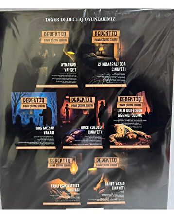 DedektIQ Dava Çözme Oyunu – 12 Numaralı Oda Cinayeti | Yetişkin & Genç Dedektif Kutu Oyunu | Gizem – Polisiye – Soruşturma Oyunu