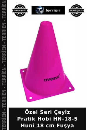 Özel Seri Çeyiz Pratik Hobi HN-18-5 Huni 18 cm Fuşya
