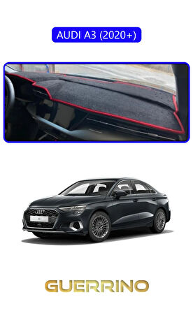 AUDİ A3 (2020+)TORPİDO KORUMA HALISI MAVİ KENAR