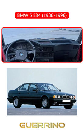 BMW 5 E34 1988-1996TORPİDO KORUMA HALISI KIRMIZI KENAR