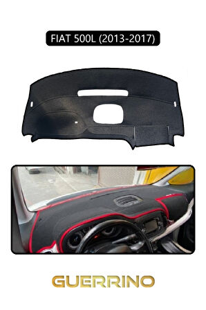 FIAT 500L 2013-2017 Modellerine UygunTORPİDO KORUMA HALISI SİYAH KENAR