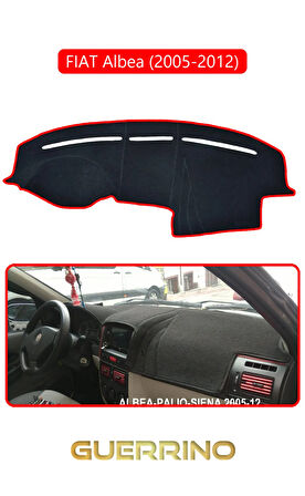 FIAT Albea 2005-2012 Modellerine UygunTORPİDO KORUMA HALISI KIRMIZI KENAR